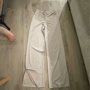 Split leg ribbed pants